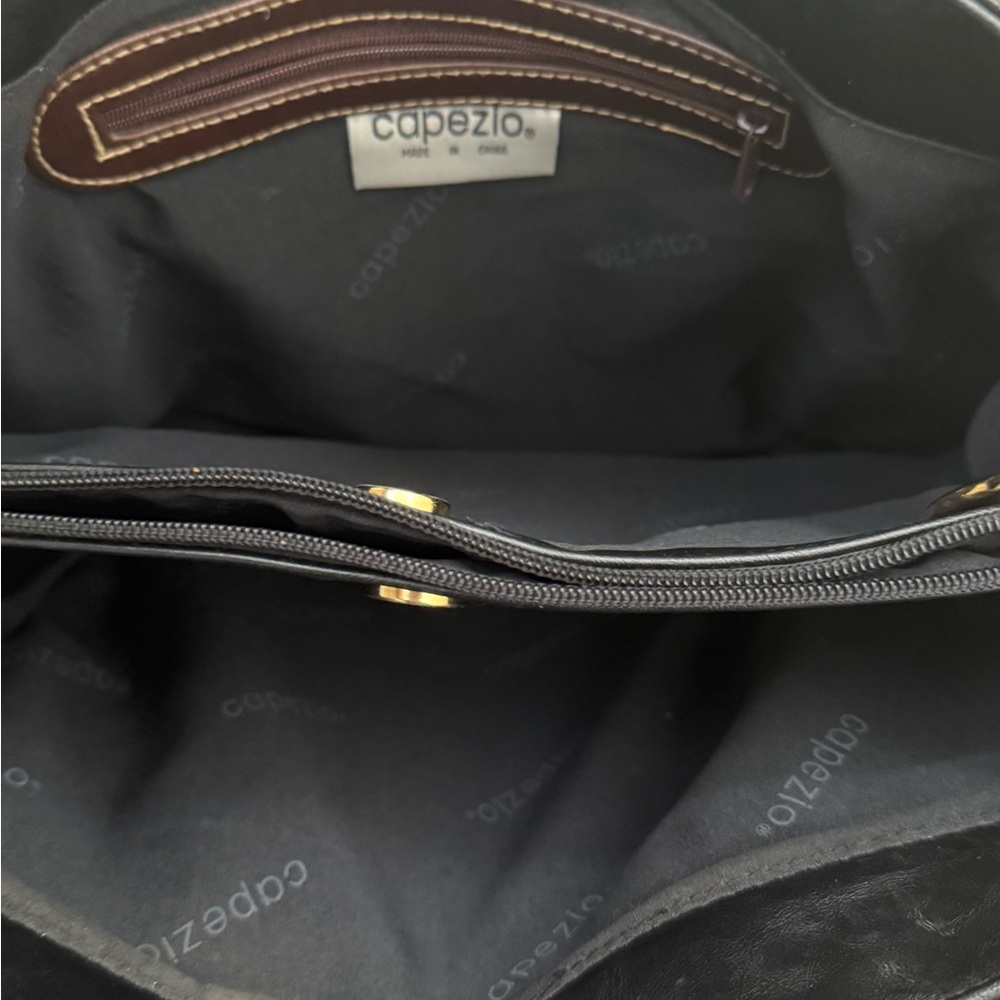Capezio Black Handbag with Gold Accents